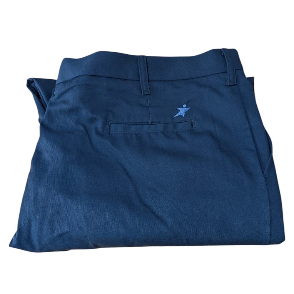 Blue Cargo Work Pants Mens size 48x33 48 with Pockets Aramark Navy